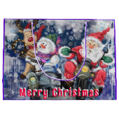 Frohe Weihnachts glückliche Freunde Funny Gift Bag Große Geschenktüte (Rückseite)