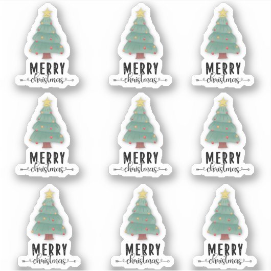 Frohe Weihnachts-glückliche Mail Geschenk Dekorati Aufkleber (Vorderseite)