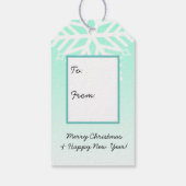 Frohe Weihnachts-glückliche Neujahrsmäuse mit Gesc Geschenkanhänger (Rückseite)