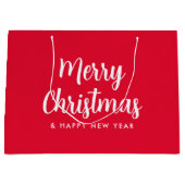 Frohe Weihnachts-glückliche Neujahrsschrift Große Geschenktüte (Vorderseite)