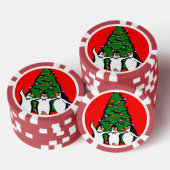 Frohe Weihnachts glückliche Pinguine Poker Chips,  Pokerchips (Stapel)