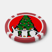 Frohe Weihnachts glückliche Pinguine Poker Chips,  Pokerchips (Einzeln)