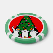 Frohe Weihnachts glückliche Pinguine Poker Chips,  Pokerchips (Einzeln)