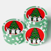 Frohe Weihnachts glückliche Pinguine Poker Chips,  Pokerchips (Stapel)