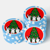 Frohe Weihnachts glückliche Pinguine Poker Chips, Pokerchips (Stapel)