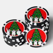 Frohe Weihnachts glückliche Pinguine Poker Chips,  Pokerchips (Stapel)