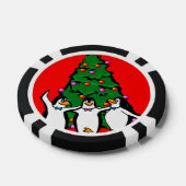 Frohe Weihnachts glückliche Pinguine Poker Chips,  Pokerchips (Einzeln)