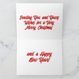 Frohe Weihnachts-Glückskarte für das neue Jahr Karte