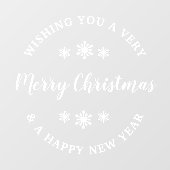 Frohe Weihnachts-Glücksspiel Neujahr Typografie Fensteraufkleber (Blatt)