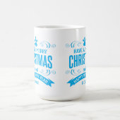Frohe Weihnachts-Glücksspiel Neujahr Typografie Kaffeetasse (Mittel)