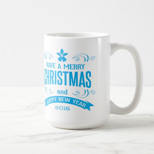 Frohe Weihnachts-Glücksspiel Neujahr Typografie Kaffeetasse (Rechts)
