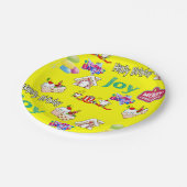 Frohe Weihnachts-Glückwunsch Geburtstagspapier-Tel Pappteller (Schrägansicht)