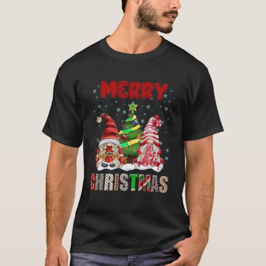Frohe Weihnachts Gnome Familie Funny Weihnachten B T-Shirt (Vorderseite)