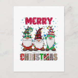 Frohe Weihnachts Gnome Familie Funny Xmas Tree Begleitkarte