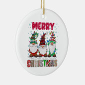 Frohe Weihnachts Gnome Familie Funny Xmas Tree Keramik Ornament (Rechts)
