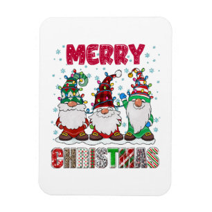 Frohe Weihnachts Gnome Familie Funny Xmas Tree Magnet
