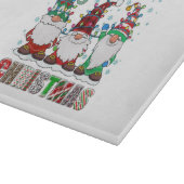 Frohe Weihnachts Gnome Familie Funny Xmas Tree Schneidebrett (Ecke)
