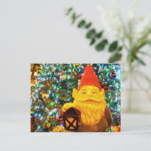 Frohe Weihnachts-Gnome Feiertagspostkarte (Stehend Vorderseite)