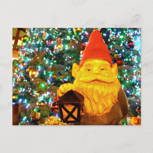 Frohe Weihnachts-Gnome Feiertagspostkarte (Vorderseite)