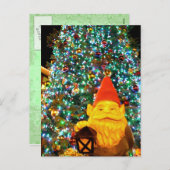 Frohe Weihnachts-Gnome Feiertagspostkarte (Vorne/Hinten)