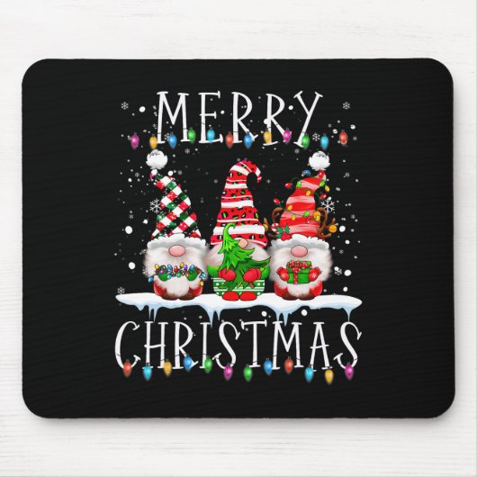 Frohe Weihnachts Gnome Funny Familie Weihnachten K Mousepad (Vorne)