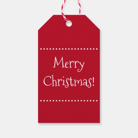 Frohe Weihnachts-Gnome Geschenkanhänger (Rückseite)