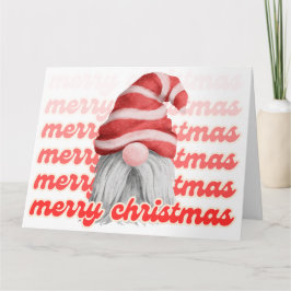 Frohe Weihnachts Gnome Grußkarte Karte