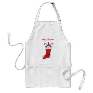 Frohe Weihnachts-Gnome in Red Strumpf Candy Canes Schürze