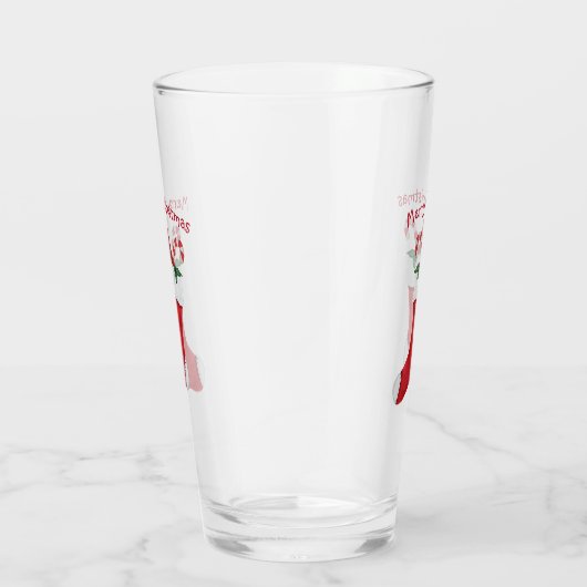 Frohe Weihnachts-Gnome in Strumpf Candy Canes Glas (Rechts)
