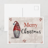 Frohe Weihnachts-Gnome-Karte Postkarte (Vorne/Hinten)