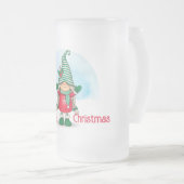 Frohe Weihnachts-Gnome Mattglas Bierglas (VorderseiteRechts)