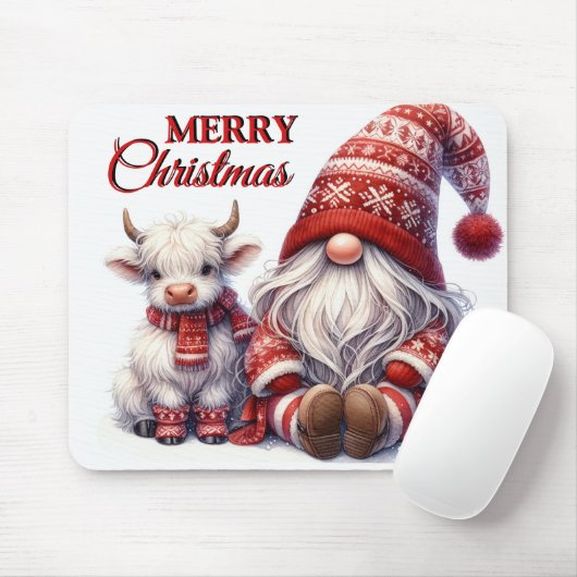 Frohe Weihnachts-Gnome Mousepad (Mit Mouse)