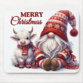 Frohe Weihnachts-Gnome Mousepad (Vorne)