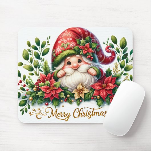 Frohe Weihnachts-Gnome Mousepad (Mit Mouse)