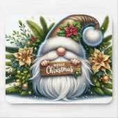 Frohe Weihnachts-Gnome Mousepad (Vorne)