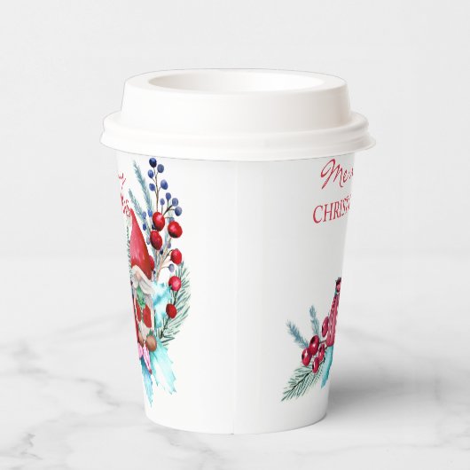 Frohe Weihnachts-Gnome Pappbecher (Rechts)