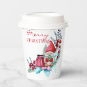 Frohe Weihnachts-Gnome Pappbecher (Vorderseite)