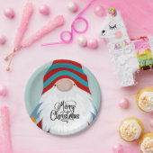 Frohe Weihnachts-Gnome Pappteller (Party)