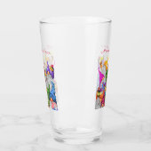 Frohe Weihnachts Gnome Party Cartoon Zeichnend Fun Glas (Links)