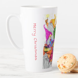 Frohe Weihnachts Gnome Party Cartoon Zeichnend Spa Milchtasse