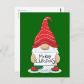 Frohe Weihnachts-Gnome-Postkarte Postkarte (Vorne/Hinten)
