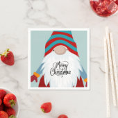 Frohe Weihnachts-Gnome Serviette (Beispiel)