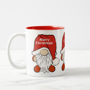 Frohe Weihnachts-Gnome-Tasse Zweifarbige Tasse