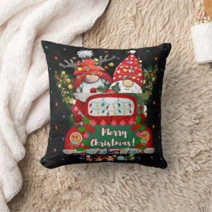 Frohe Weihnachts Gnome Throw Kissen