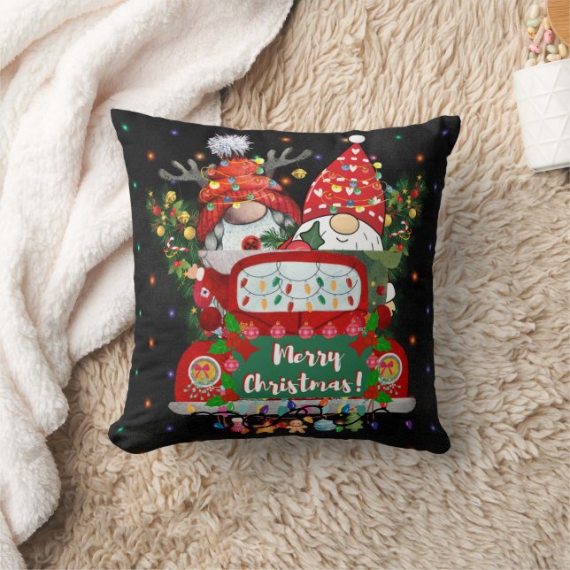 Frohe Weihnachts Gnome Throw Kissen (Decke)