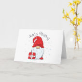 Frohe Weihnachts Gnome Weihnachtskarte Karte (Gelbe Blume)