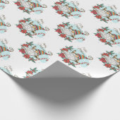 Frohe Weihnachts Gnome Wrapping Paper Geschenkpapier (Ecke)