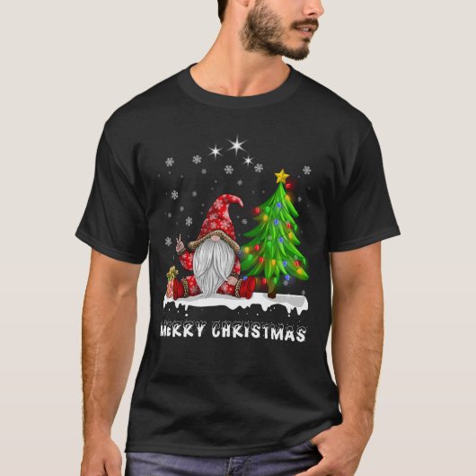Frohe Weihnachts Gnome Xmas Familie Männer Frauen T-Shirt (Vorderseite)