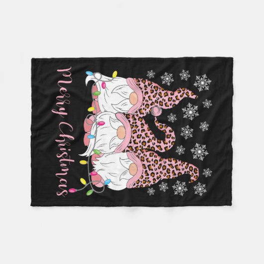 Frohe Weihnachts-Gnomes Xmas Familie Gnomes Lover Fleecedecke (Vorderseite (Horizontal))