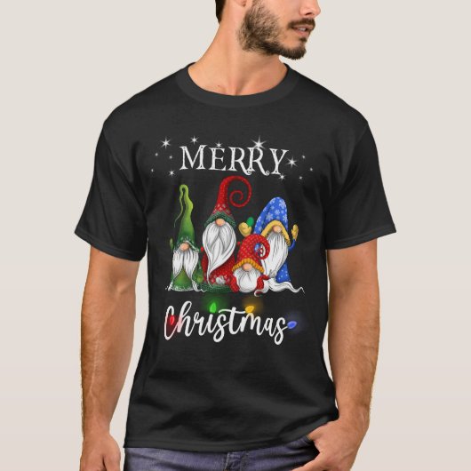 Frohe Weihnachts Gnomes Xmas Familie Männer Frauen T-Shirt (Vorderseite)